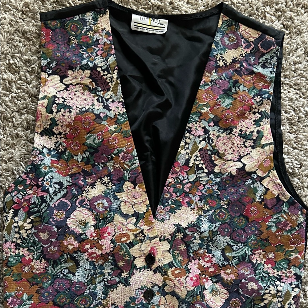Floral Tapestry Vest